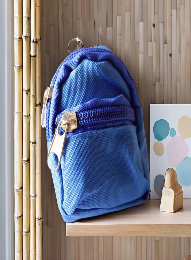 Labriciyon 1Pc Blue Mini Doll Backpack School Bag Model Dollhouse School Accessory for 1/6 Scale Dollhouse Dollhouse Décor,Simulation Mini School Bag Model,Dollhouse Accessories - Image 5